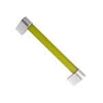 knob handle yellow matt methacrylate with matt chrome96mm 676am7